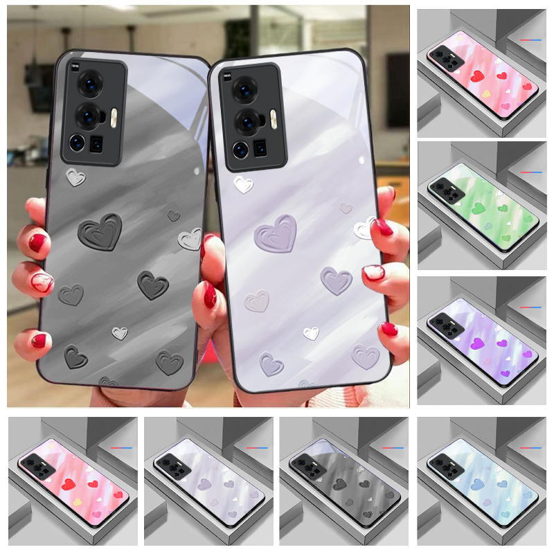 Vivo V40 - Custodia per telefono in vetro nero