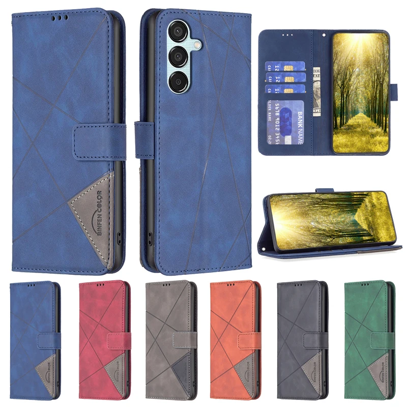 Samsung Galaxy A55 - Custodia a portafoglio in pelle con