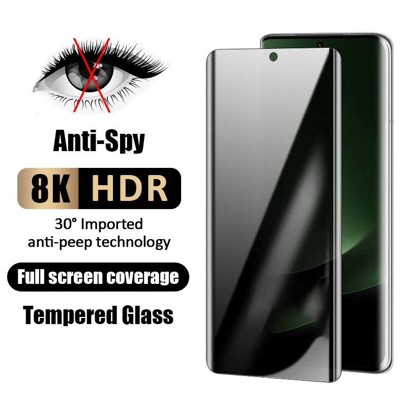 Curved Edge Screen - Vetro temperato anti-spia con bordo curvo