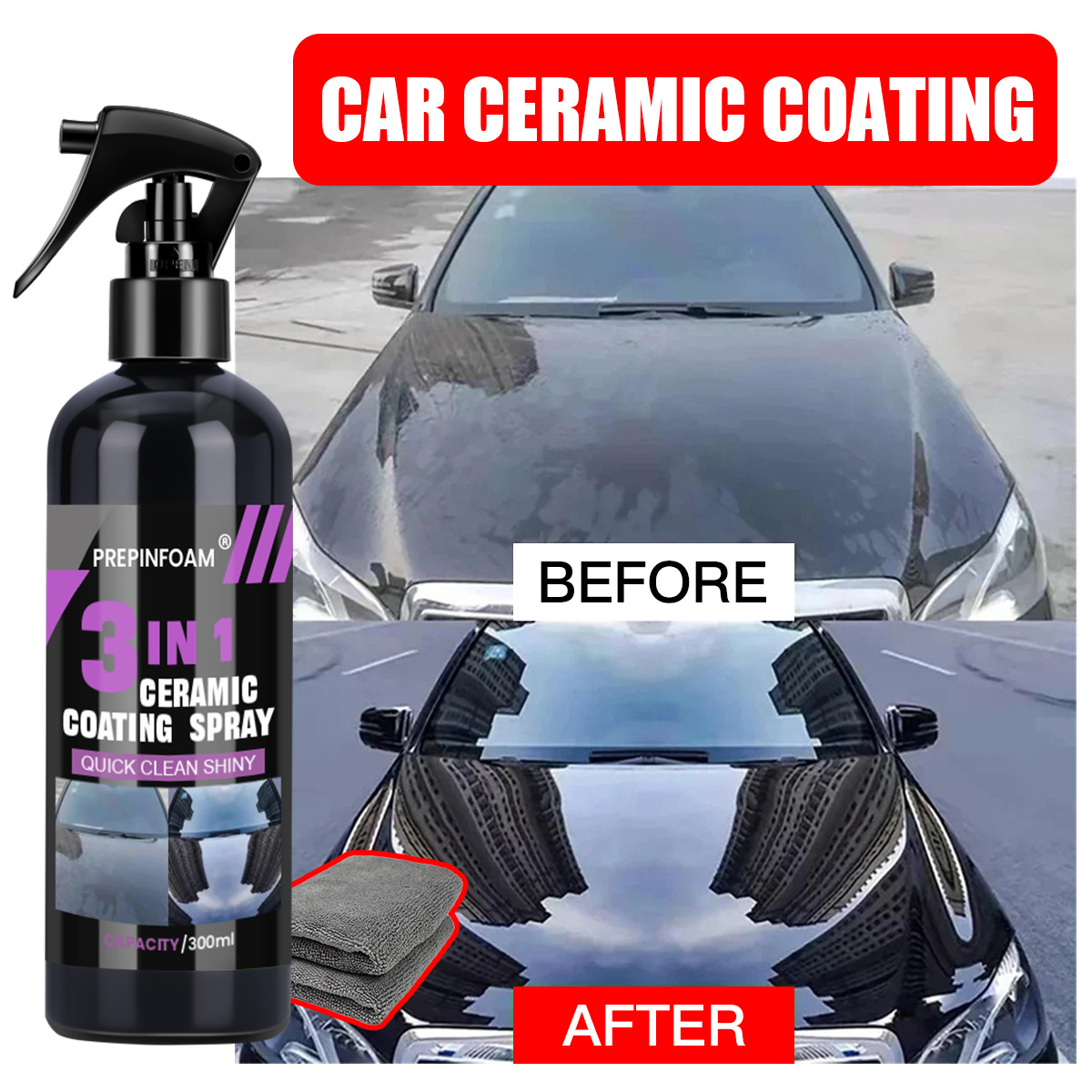 Nano Liquid Coating - Spray per Auto a Pulizia Rapida,